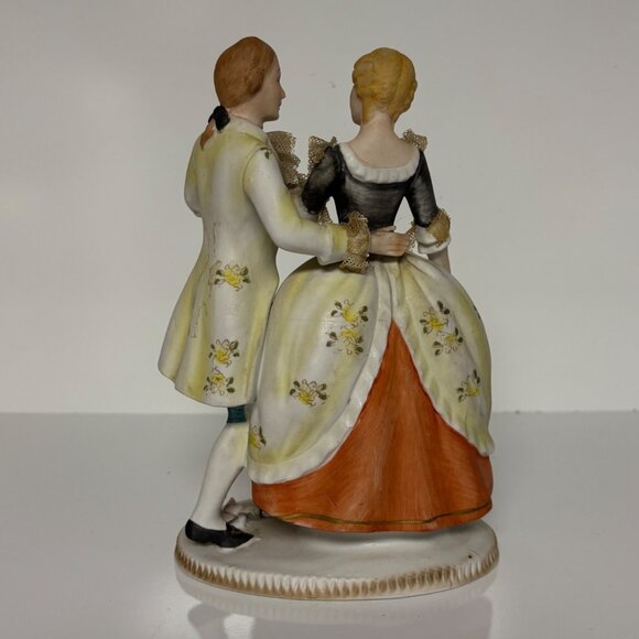 Brinns Porcelain Figurine Victorian Dancing Couple Vintage Japan - Picture 3 of 10